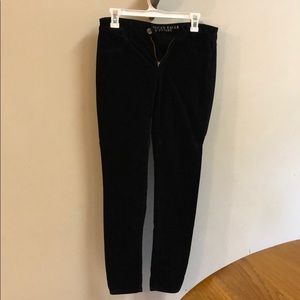 American Eagle Black Velvet Jeggings